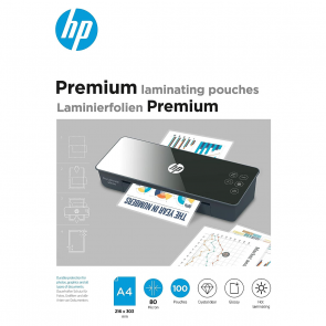 HP Premium Laminating Pouches, A4, 80 Micron
